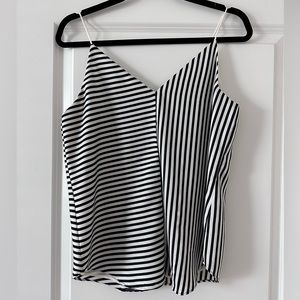 Express Black and White Striped Tank